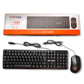Kit Teclado E Mouse Office Hayom TC3225 800DPI ABNT2 Ergonômico Plug And Play - TC3225