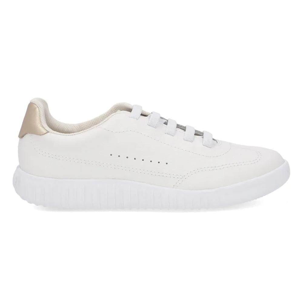 Tênis Usaflex Feminino Couro Cadarço Elástico Casual AN08003