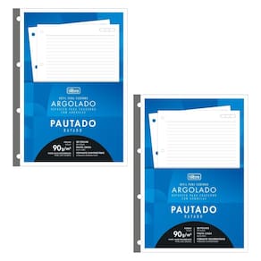 Kit 02 Refil Tiliflex Para Caderno Argolado Fichário Universitário 80 Folhas ( 90g/m² ) Tilibra