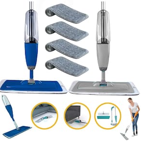 Rodo Spray Magico 360º Esfregão Mop Limpa Seca + 4 Refis Microfibra