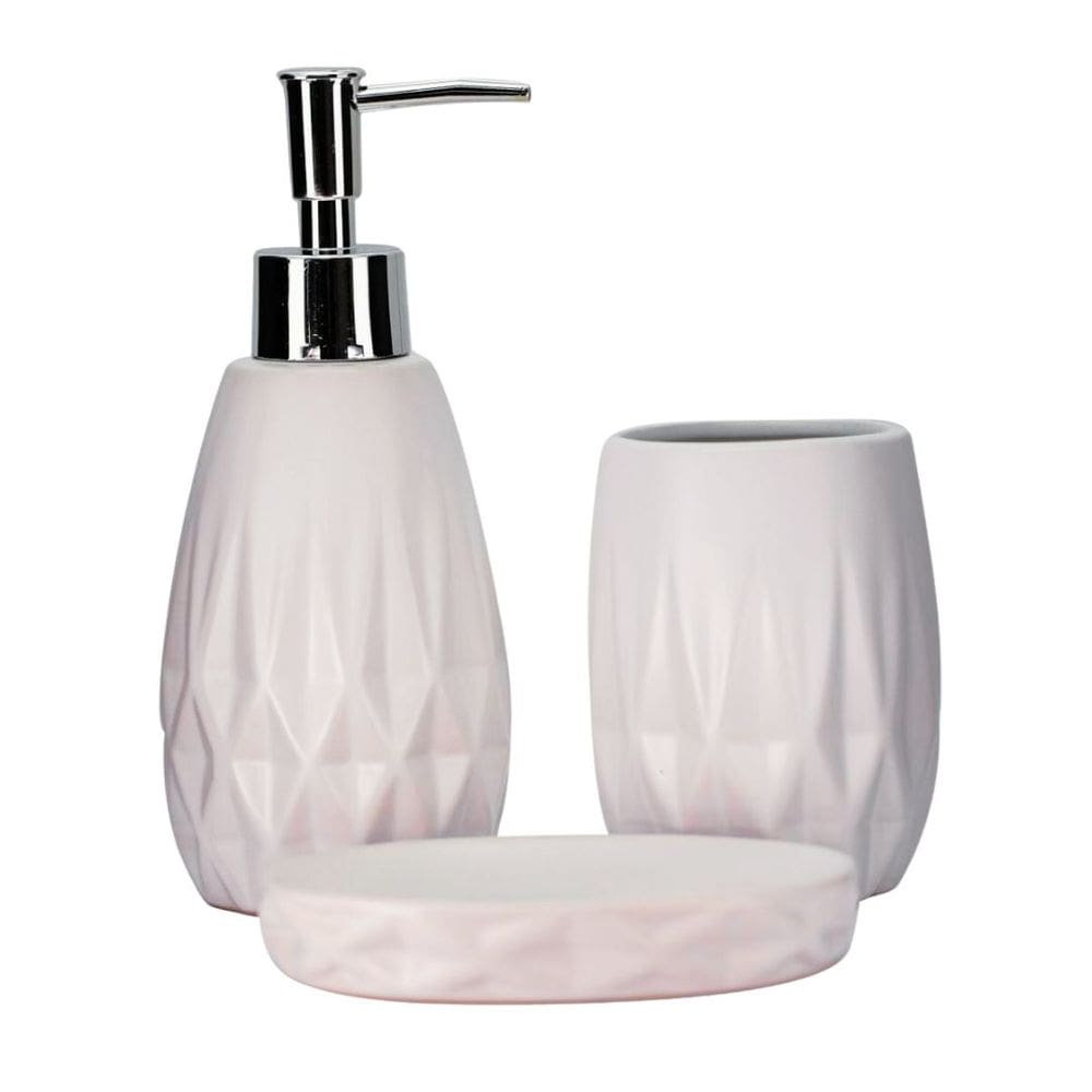 Jogo para Banheiro Porcelana Branca Metrópole Prime 3 Peças - Tuut