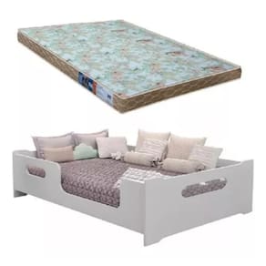 Cama Encanto Casal Montessoriana Infantil 100% MDF + colchão Toraflex de 1.88x1.38 - Branca