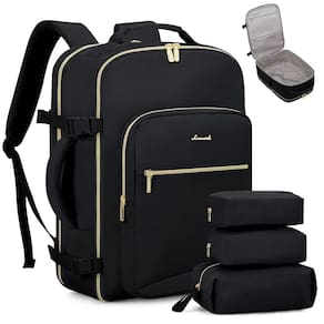 Mochila de viagem LOVEVOOK 40L com mochila para laptop de 17" preta