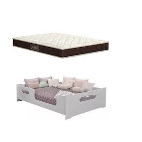 Cama Encanto Casal Montessoriana Infantil 100% MDF + colchão Prodormir de 1.88x1.38 - Branca