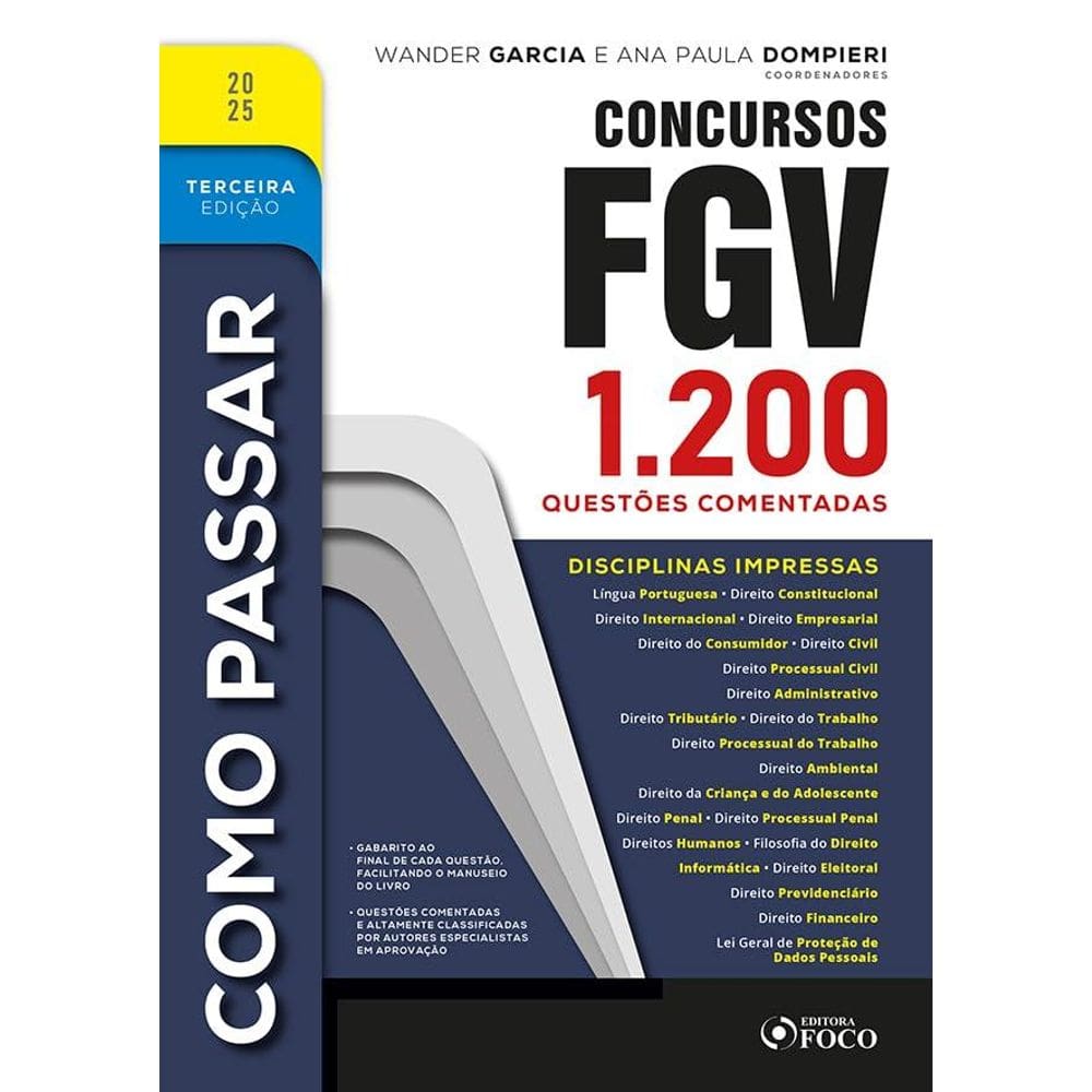 Como Passar em Concursos FGV - 3ª Ed - 2025 (2104)