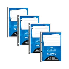Kit 04 Refil Tiliflex Para Caderno Argolado Fichario Universitário 80 Folhas ( 90g/m² ) Tilibra