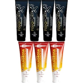 Kit 4 Pomada Fisiofort Premium 150G 3 Pomada Milagrosa 150G