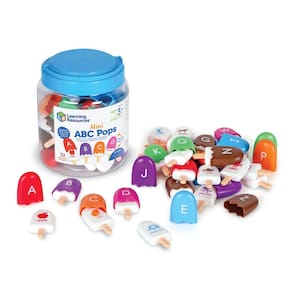 Toy Learning Resources Mini ABC Pops 52 peças para crianças a partir de 3 anos