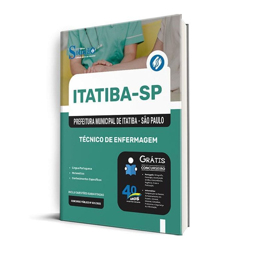 Apostila Prefeitura De Itatiba Sp 2025 - Técnico Enfermagem