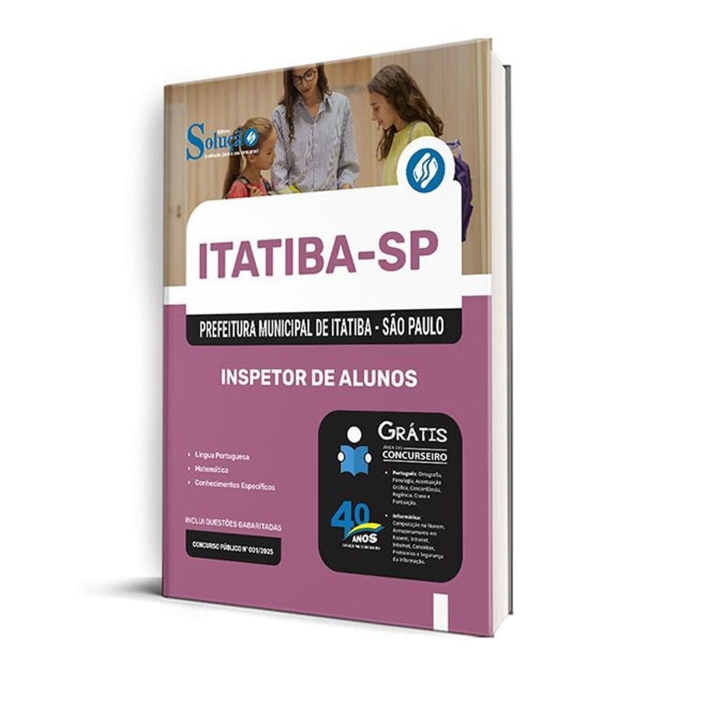 Apostila Prefeitura De Itatiba Sp 2025 - Inspetor De Alunos