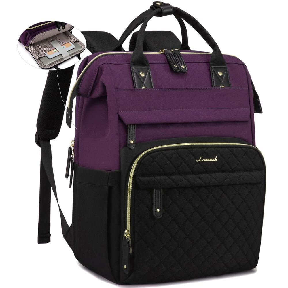 Mochila para laptop LOVEVOOK impermeável 15,6" para mulheres