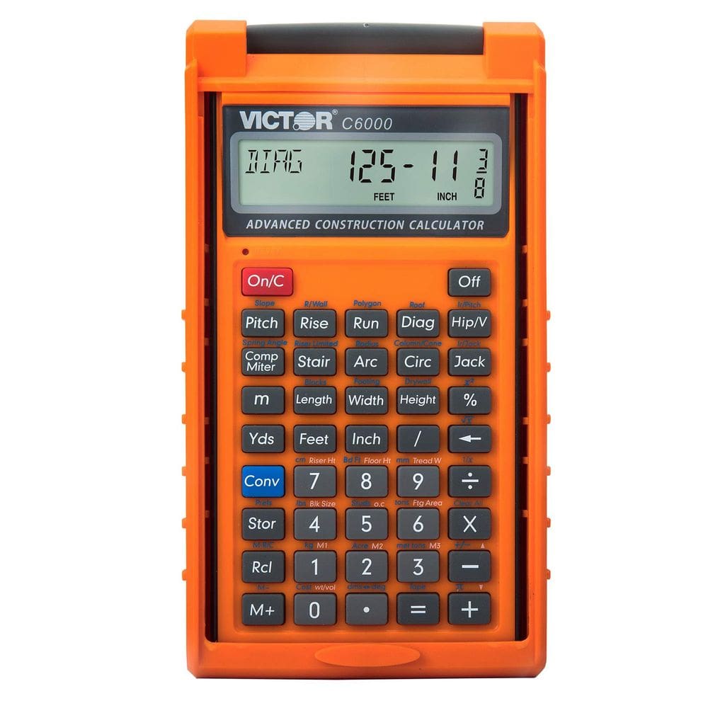 Calculadora de construção Victor C6000 com estojo protetor