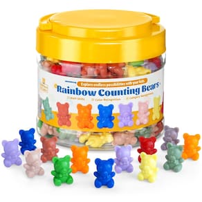 Conjunto Counting Bears XINHUIDALSQ Rainbow de 200 para crianças a partir de 3 anos