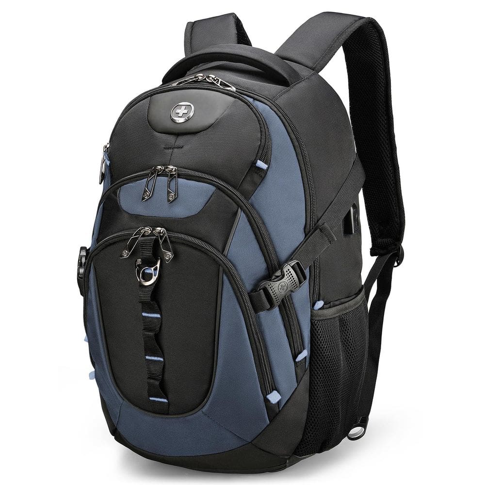 Mochila para laptop empresarial de grande porte com design suíço de 15,6&quot;