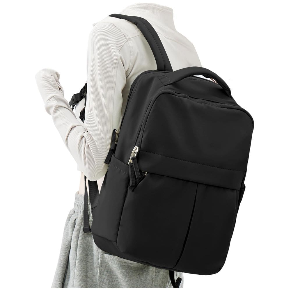 Mochila Suratio Black Laptop para mulheres e homens de 14"
