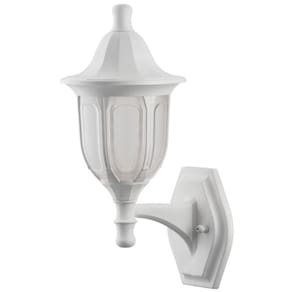 Arandela de Parede Modena Branca 21x38cm Dital Luminária Lente Fosca