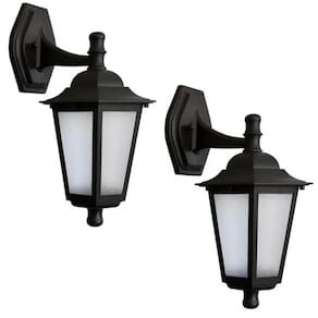 Kit 2 Arandelas Coloniais Luminária Externa Preta Parede Retrô Jardim 20W Bivolt