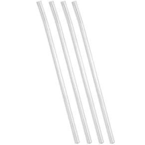 Kit 4 Canudos de Aço Inox Reutilizáveis Sustentável Retos 6,3mm 23cm