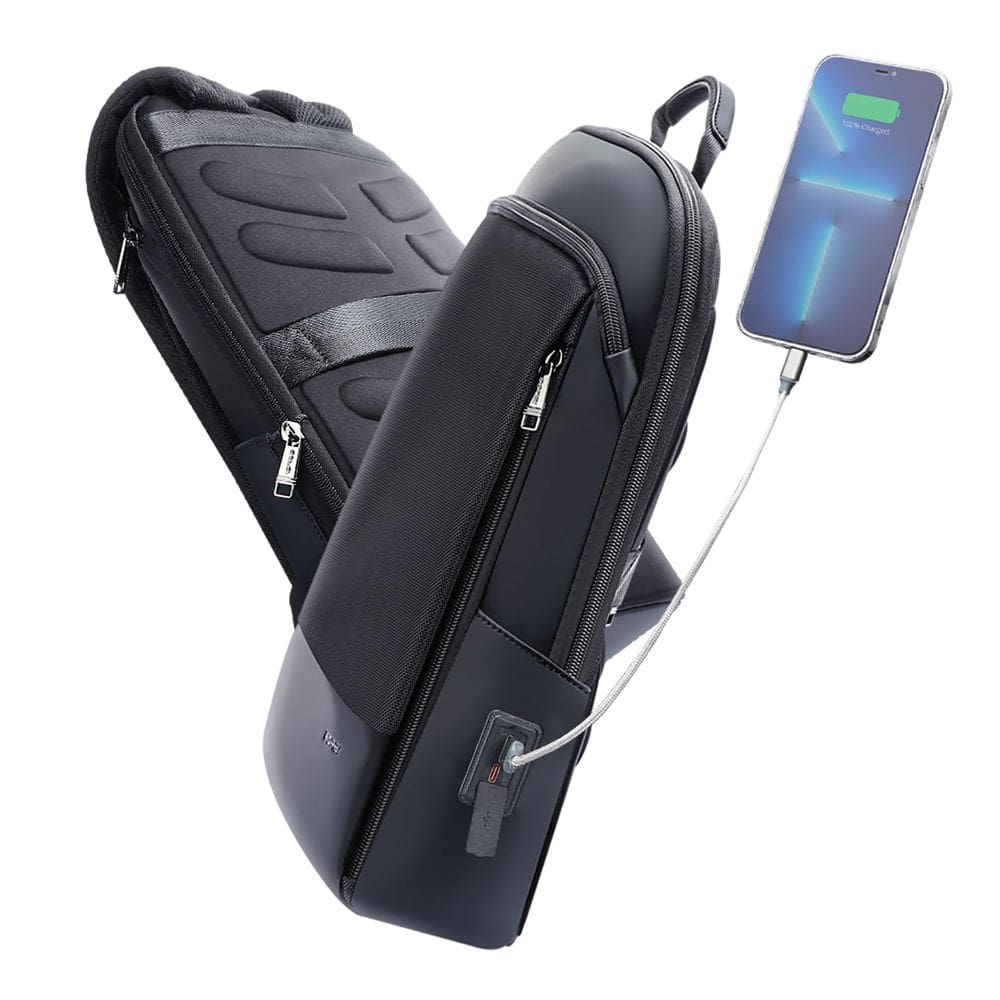 Mochila para laptop BoPai Slim Thin Business 15-15,6" preta