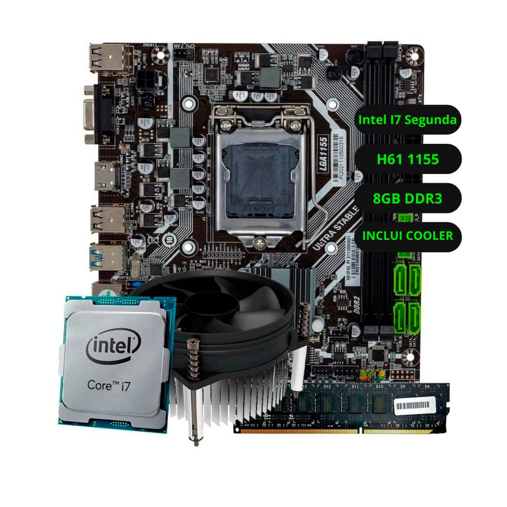 Kit Upgrade Intel Core I7 Segunda H61 Ram 8GB DDR3