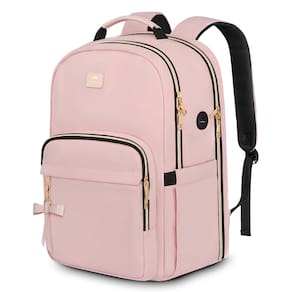Mochila MATEIN para laptop de 17 polegadas rosa resistente à água para mulheres