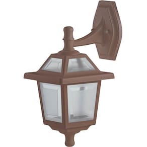 Arandela Colonial Marrom E27 Luminária de Parede Varanda Jardim Suporte Superior