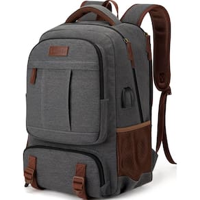 Mochila Tzowla Canvas para homens e mulheres e laptop de 17,3 polegadas