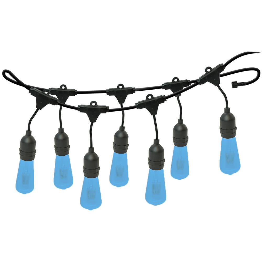 Varal de Luzes 30M Bivolt com 30 Lâmpadas Azul 220v Foxlux