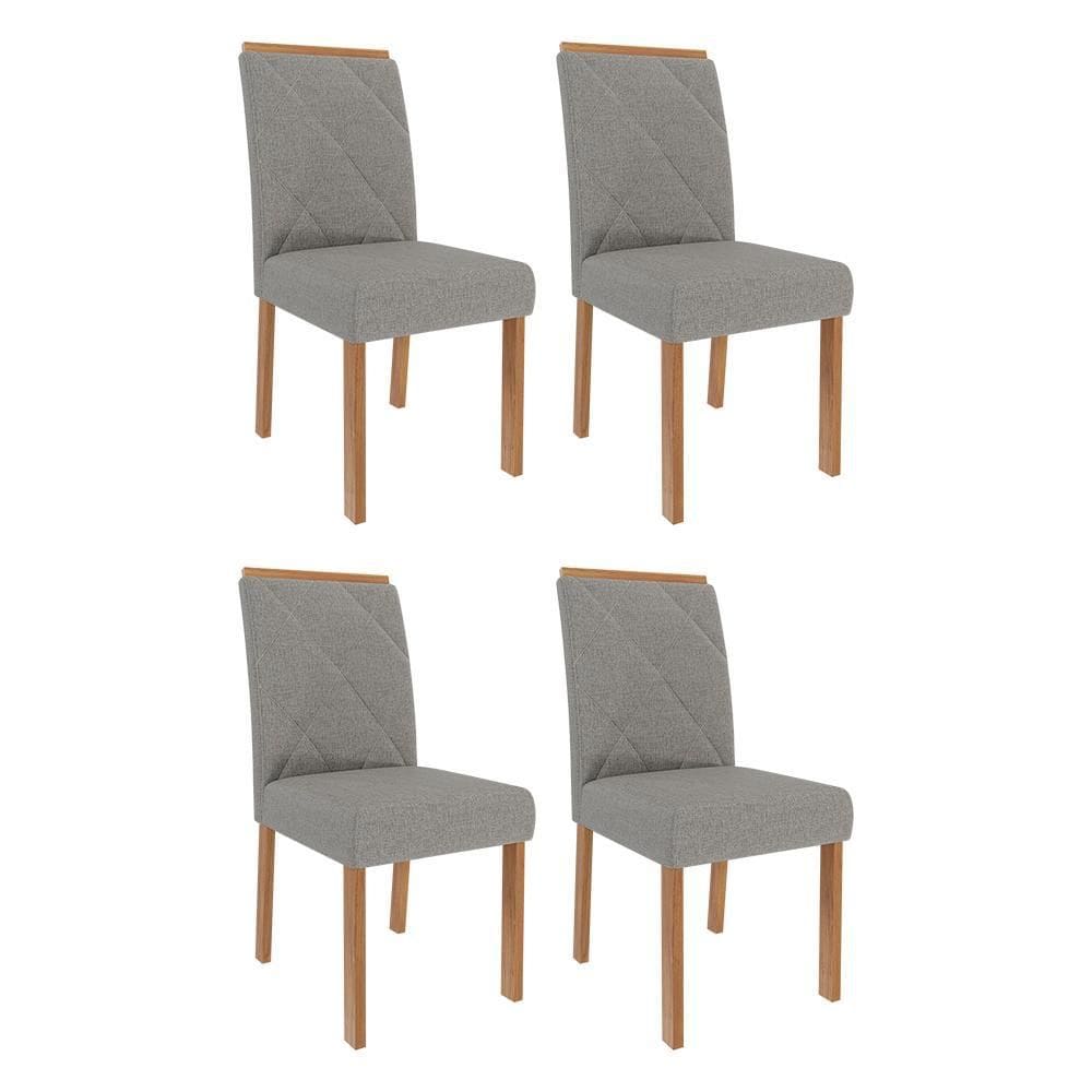 Conjunto 4 Cadeiras Fernanda Wood - Cimol Móveis