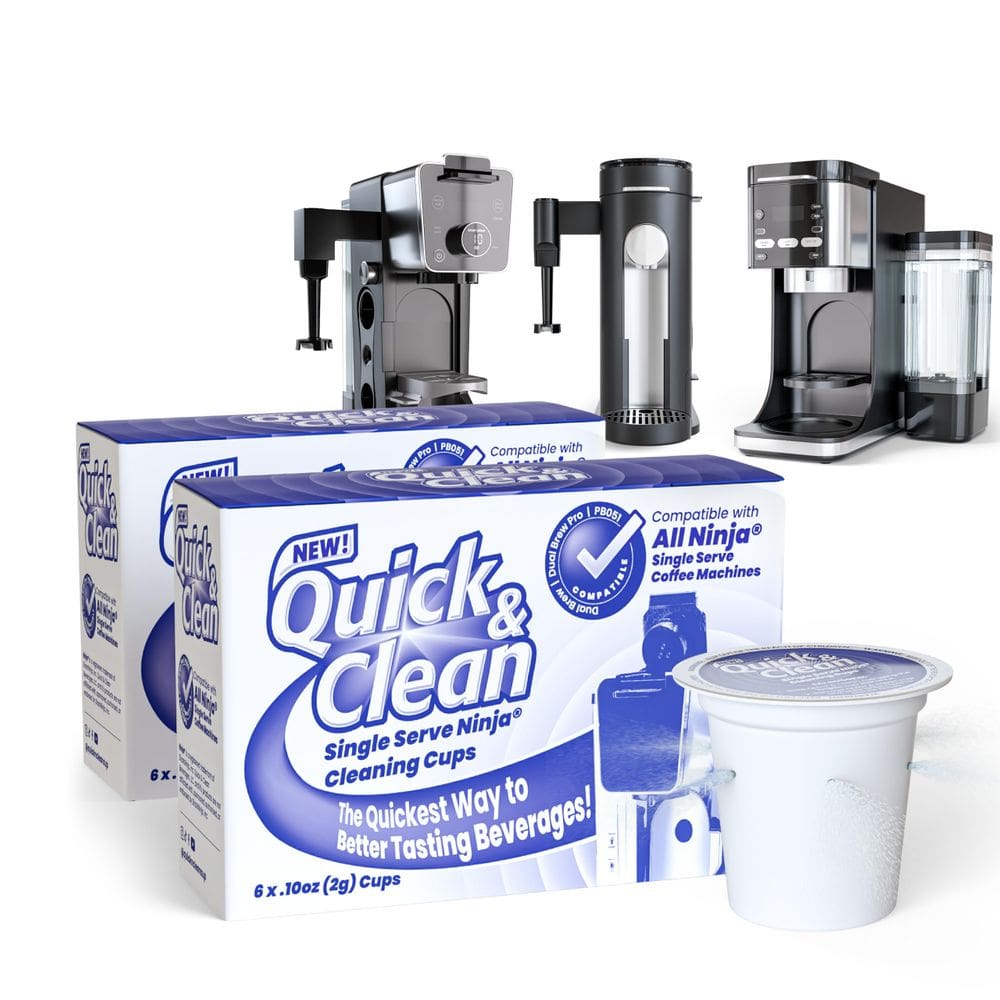 Cápsulas de limpeza Quick & Clean compatíveis com máquinas de café Ninja, pacote com 12