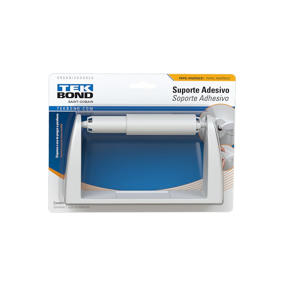 Suporte Papel Higiênico Com Fita Dupla Face