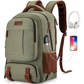 Mochila Tzowla Canvas Laptop 15,6" com porta USB - preta