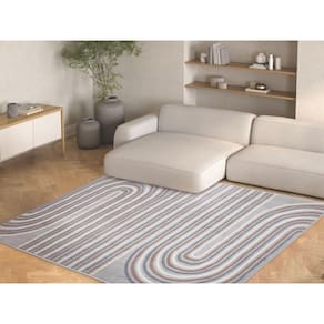 Tapete Sala 200X250 Cm Renaissance Laguna 51 Cinza Organico
