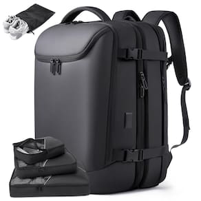 Mochila de viagem TANGCORLE 50L Carry on com 3 cubos de embalagem