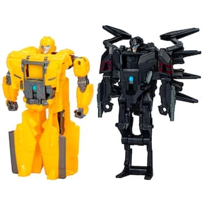 Figuras de ação Transformers One Cog Changer Bumblebee & Airachnid