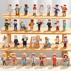 Brinquedos de madeira para ajudantes comunitários Blosssound, 30 unidades, multicoloridos