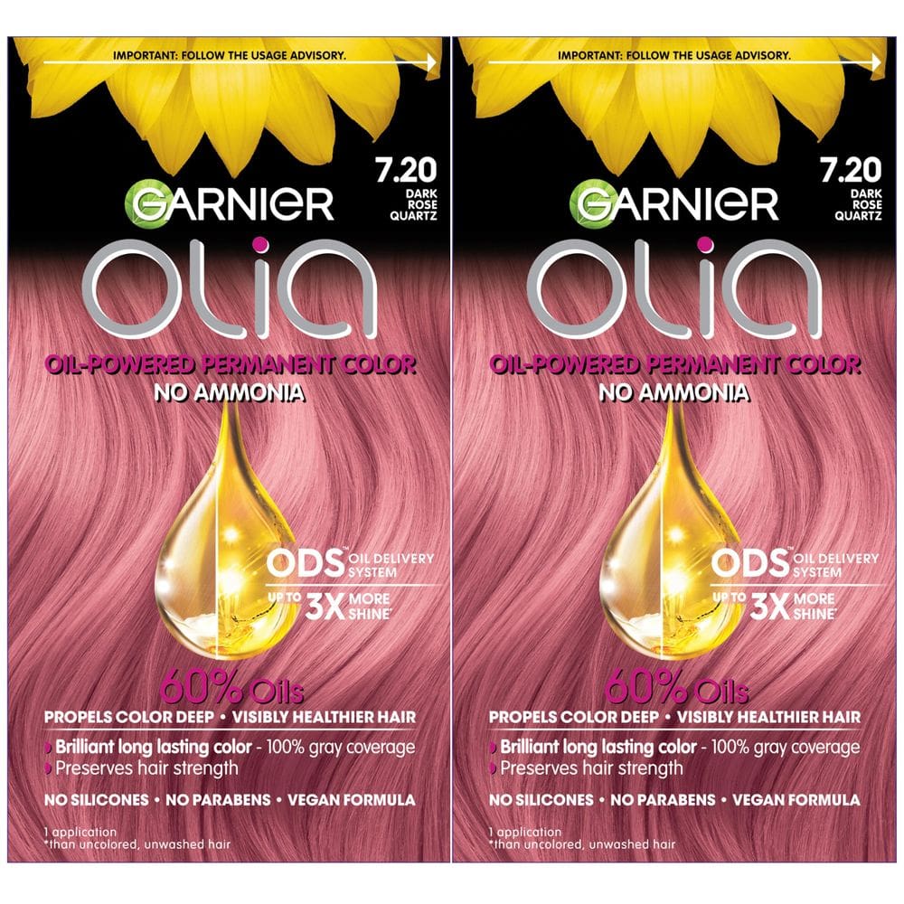 Cor de cabelo Garnier Olia Sem Amônia 7.20 Quartzo Rosa Escuro