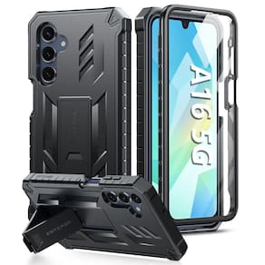 Capa de telefone FNTCASE para Samsung Galaxy A16-5G com suporte preto