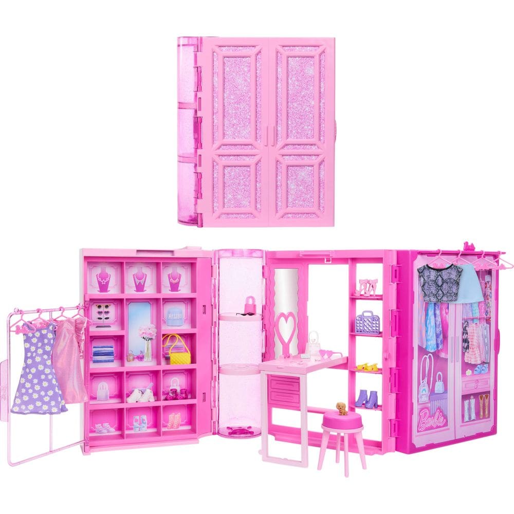 Toy Playset Barbie Dream Closet com roupas e acessórios