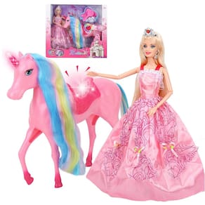Conjunto de bonecas BETTINA Unicorn Princess com unicórnio claro para meninas de 3 anos ou mais