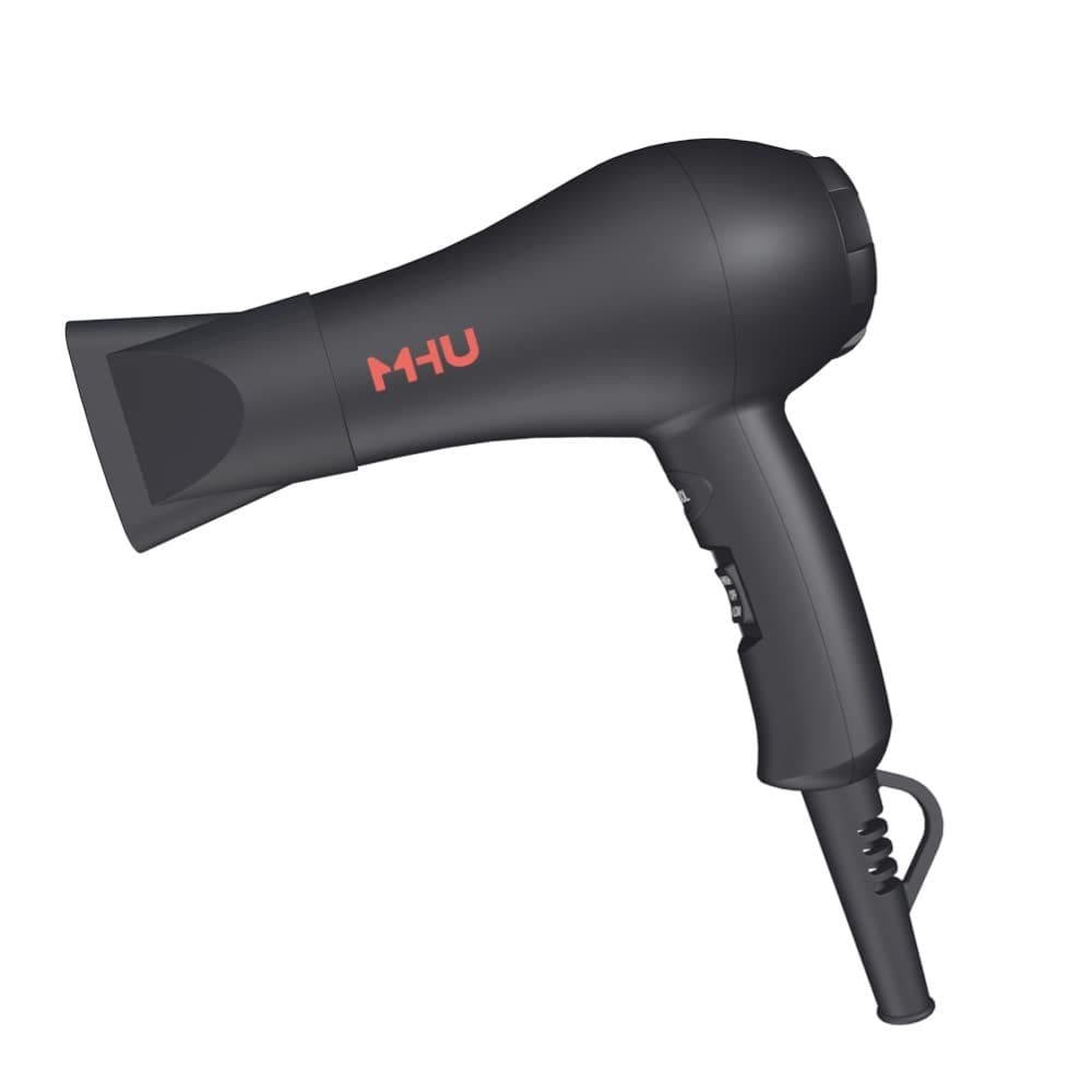 Secador de cabelo MHD Mini Travel 1000W Ceramic Ionic Black +Concentrator
