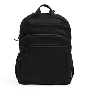 Mochila Vera Bradley XL Campus Cotton para mulheres preta