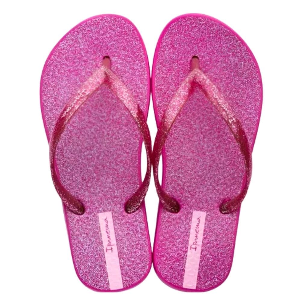 Chinelo Ipanema de Dedo Infantil meninas Rosa Glitter