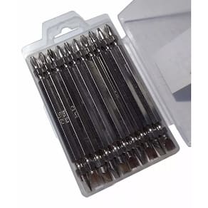 Kit Jogo Bits Ponteira Philips e Fenda Longa Ph2 110mm Aço