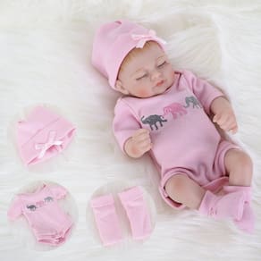 Boneca Reborn Baby Doll Realistic Silicone Vinyl Girl 25 cm