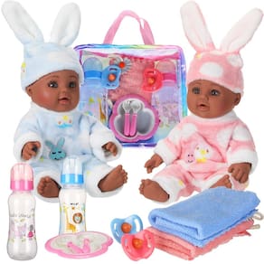 Conjunto de brinquedos Jerify Realistic Twin Baby Dolls de 30 cm com acessórios