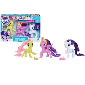Pacote com 3 Toy My Little Pony Twilight Sparkle, Rarity & Fluttershy