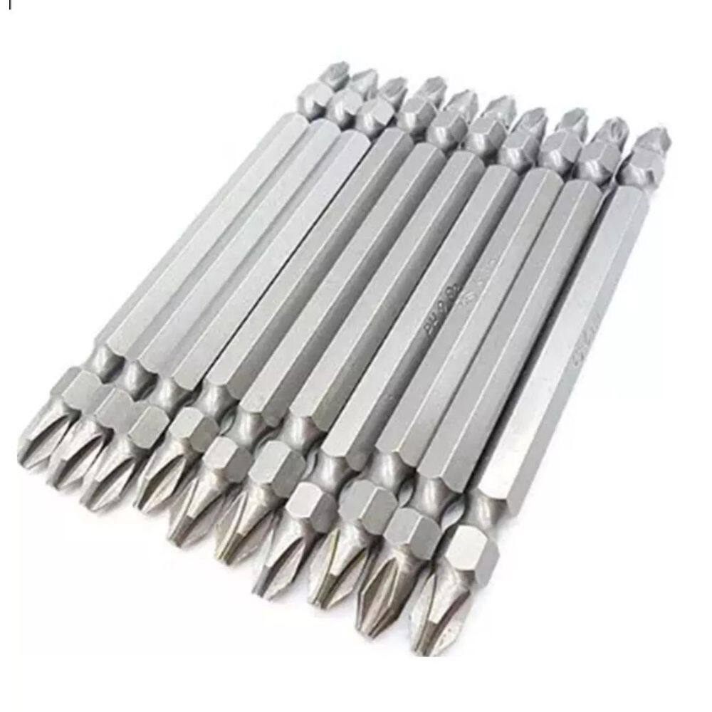 Kit Jogo Bits Ponteira Philips Longa Ph2 Com Ímã 110mm Aço