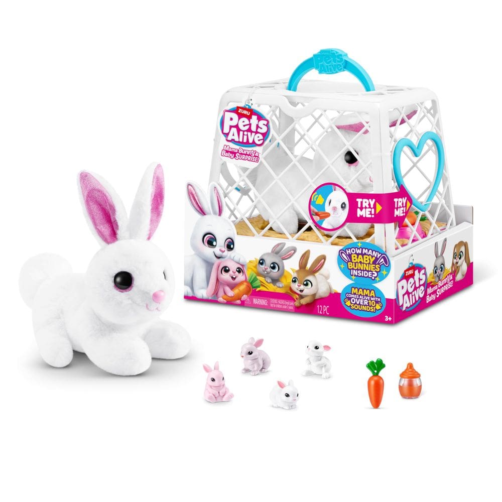 Toy Pets Alive Mama Bunny & Baby Surprise ZURU para crianças