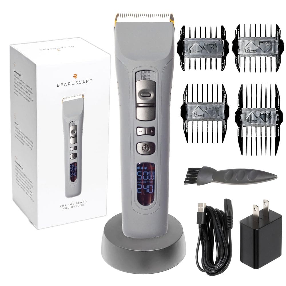 Aparador de barba Brio Beardscape V1 Professional para homens cinza